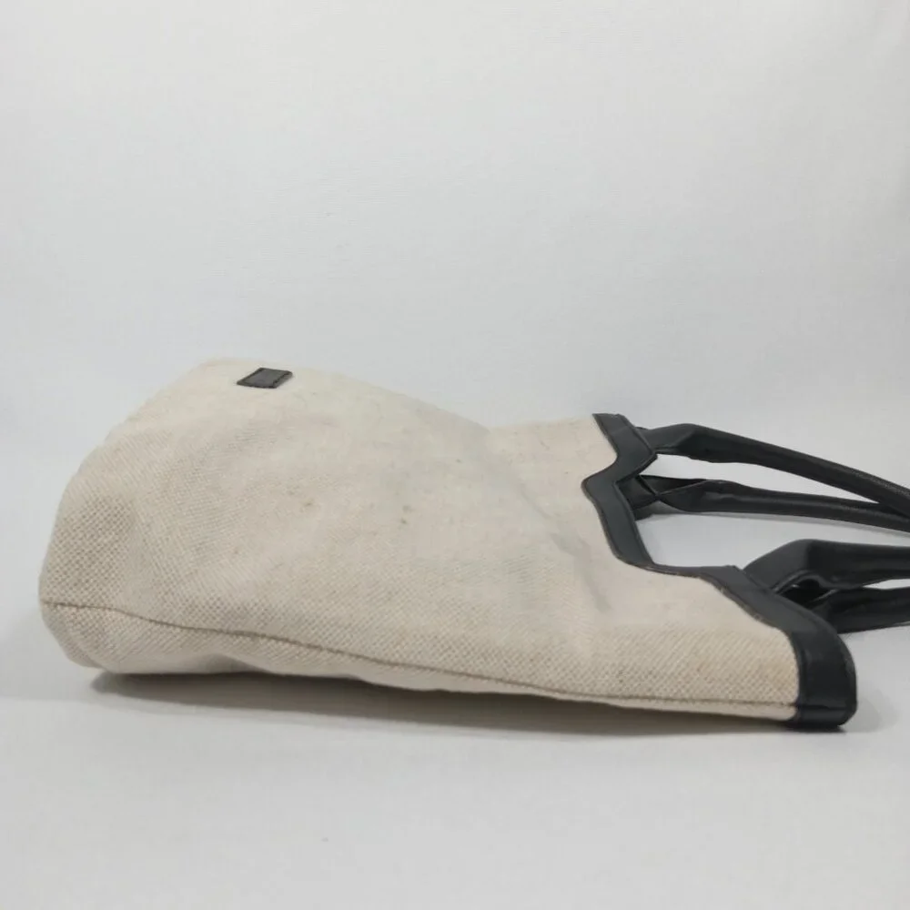 RACHEL ZOE Natural Beige Canvas Tote Shoulder Hand Bag